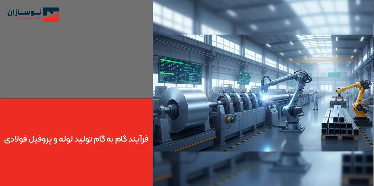 فرآیند گام به گام تولید لوله و پروفیل فولادی
